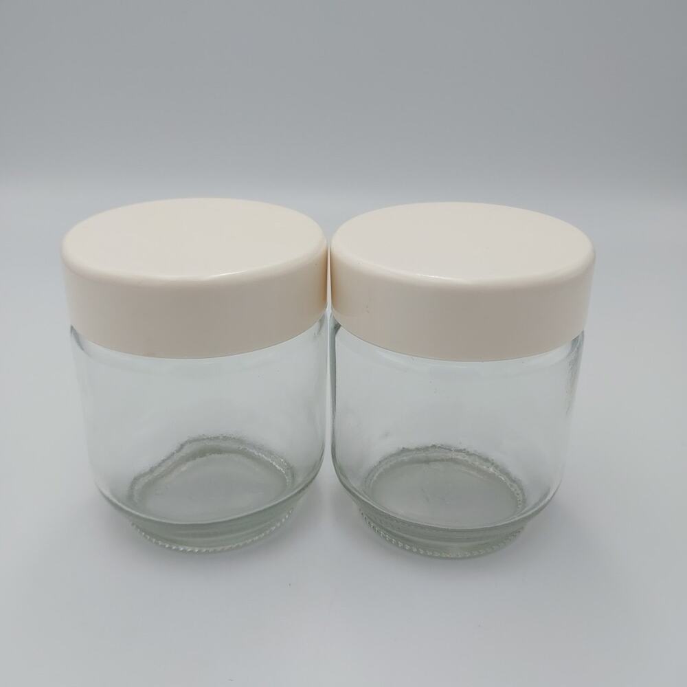 2 Euro Cuisine Yogurt Maker YM80/YM100 Replacement Screw Top Glass Jar‎